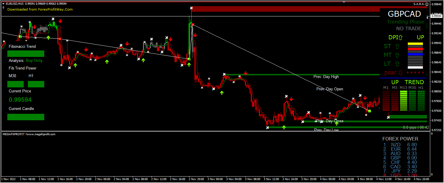 FIBO Trend Manual Indicators and S.A.R.A. Ea