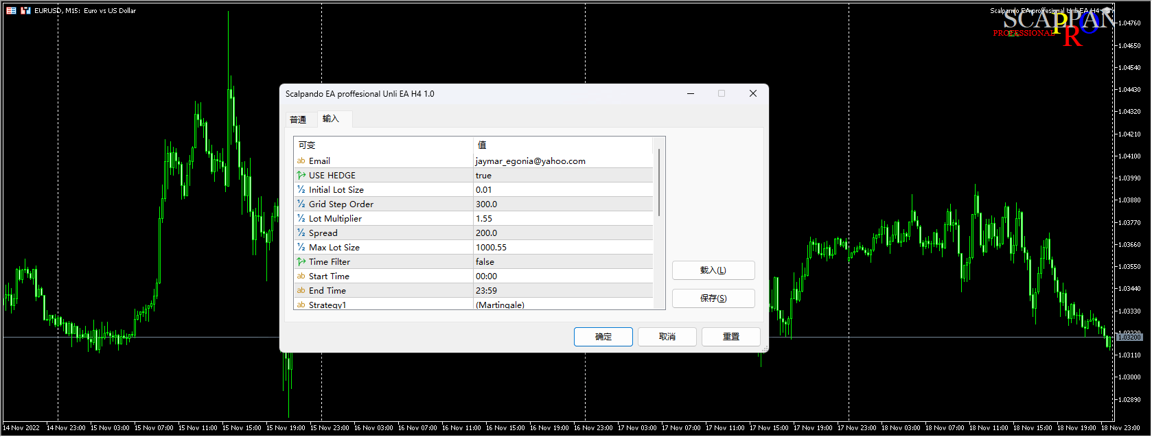 Scalpando EA proffesional Unli EA H4