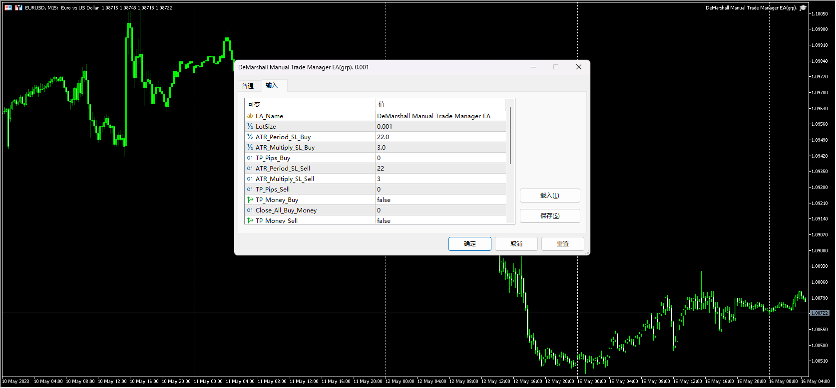 DeMarshall Manual Trade Manager EA(grp).