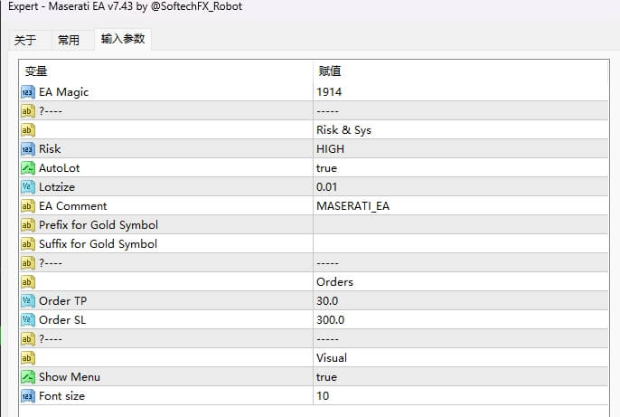 Maserati EA MT4 v7.43