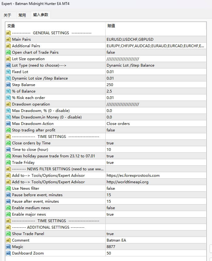 Batman Midnight Hunter EA MT4