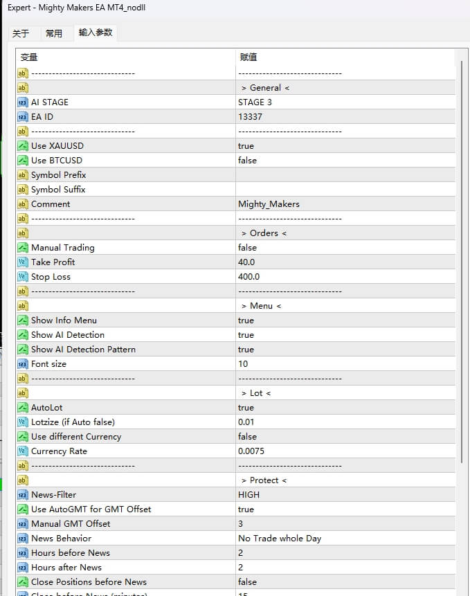 Mighty Makers EA MT4_nodll