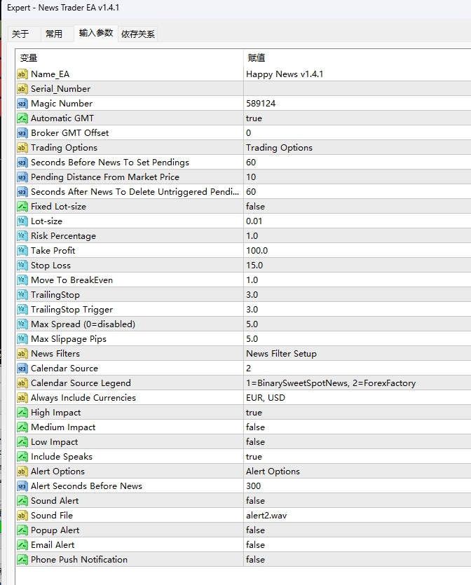 News Trader EA v1.4.1