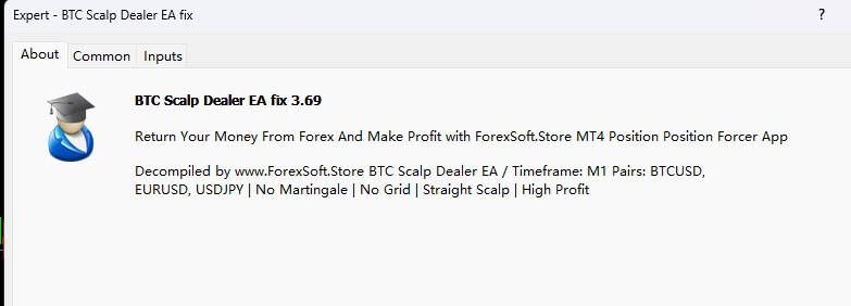 BTC Scalp Dealer EA fix