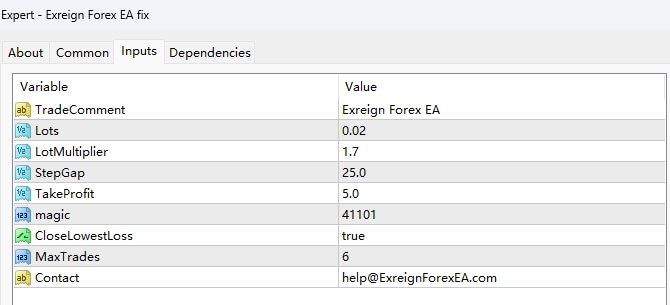 Exreign Forex EA fix