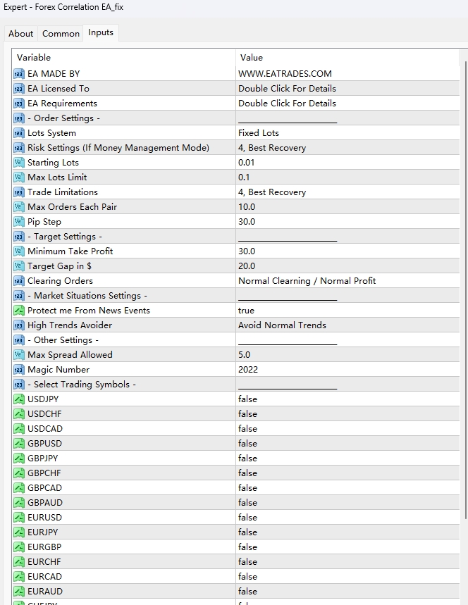 Forex Correlation EA_fix