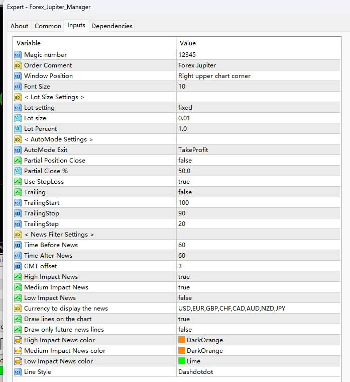 FOREX JUPITER EA + INDICATOR MT4