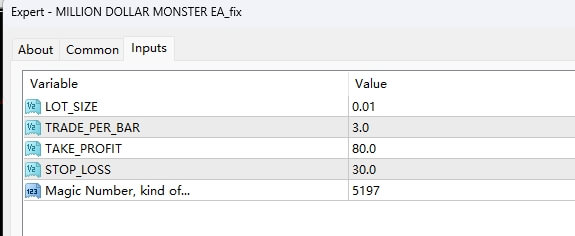 MILLION DOLLAR MONSTER EA[XAUUSD][H1]