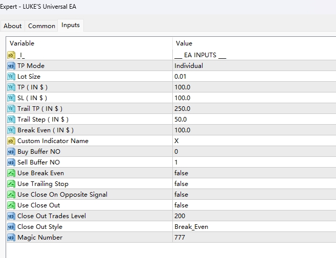 LUKE’S Universal EA