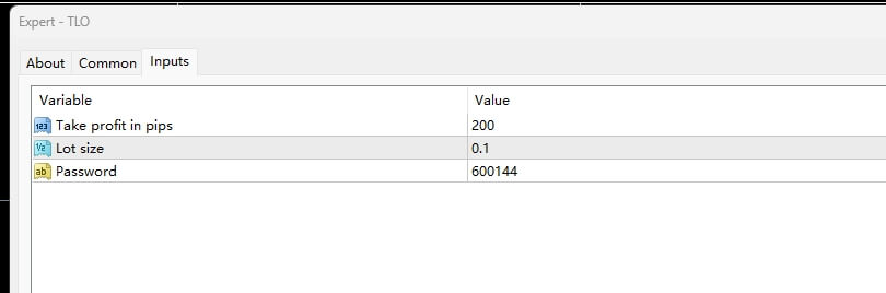 TLO XAUUSD M5 password 600144