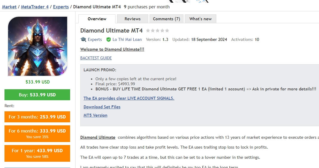 Diamond Ultimate MT4[US30 DJ30 W30][M15]