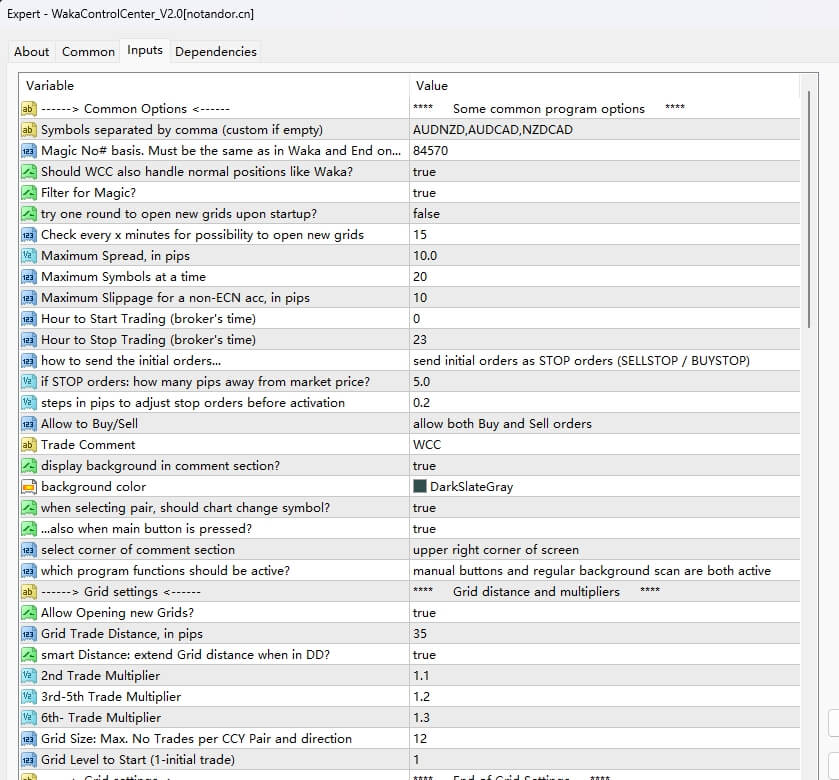 WakaControlCenter_V2.0[AUDCAD AUDNZD NZDCAD][M15]